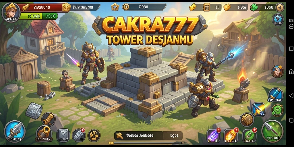 Gameplay intens CAKRA777 dengan strategi tower defense yang mendebarkan.