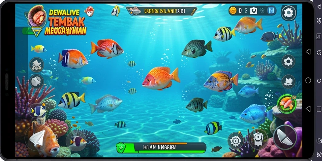 Gameplay seru menembak ikan di DEWALIVE