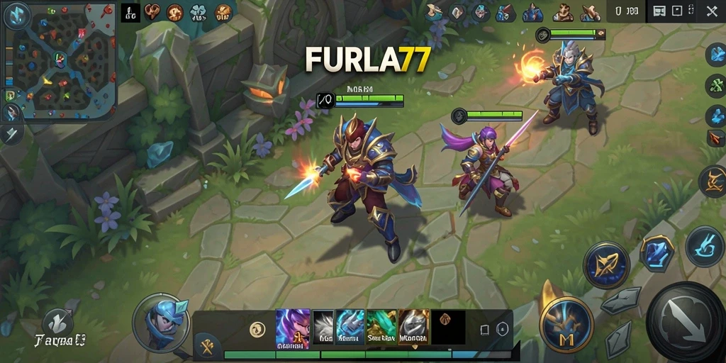 Tampilan gameplay dinamis dan seru dalam FURLA77.