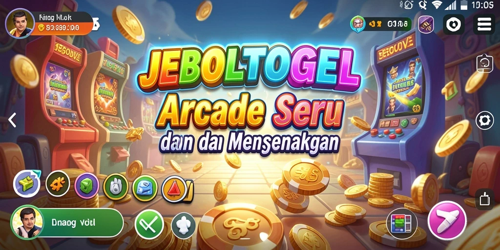Tampilan gameplay seru JEBOLTOGEL dengan tantangan Arcade.