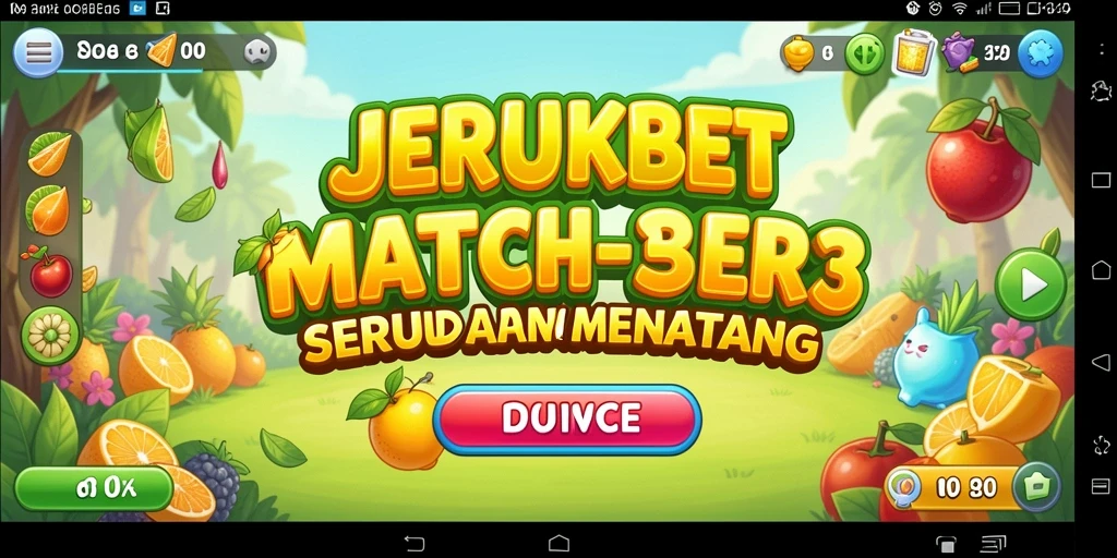 Tampilan menarik dari gameplay JERUKBET saat mencocokkan buah-buahan.