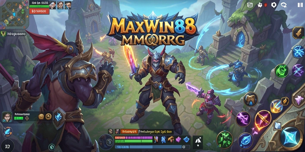Tampilan gameplay menarik di dunia MMORPG MAXWIN88.