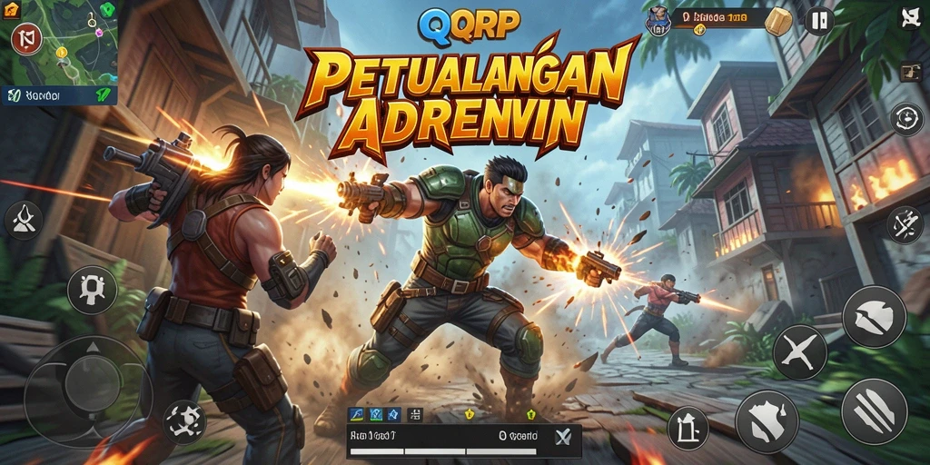 Tampilan gameplay QQRP yang mendebarkan dan penuh aksi.